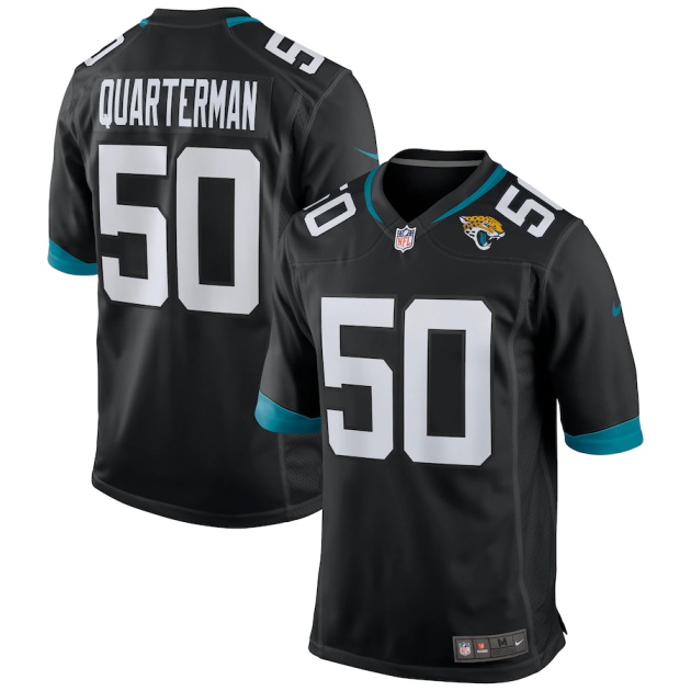 mens nike shaquille quarterman black jacksonville jaguars game jersey
